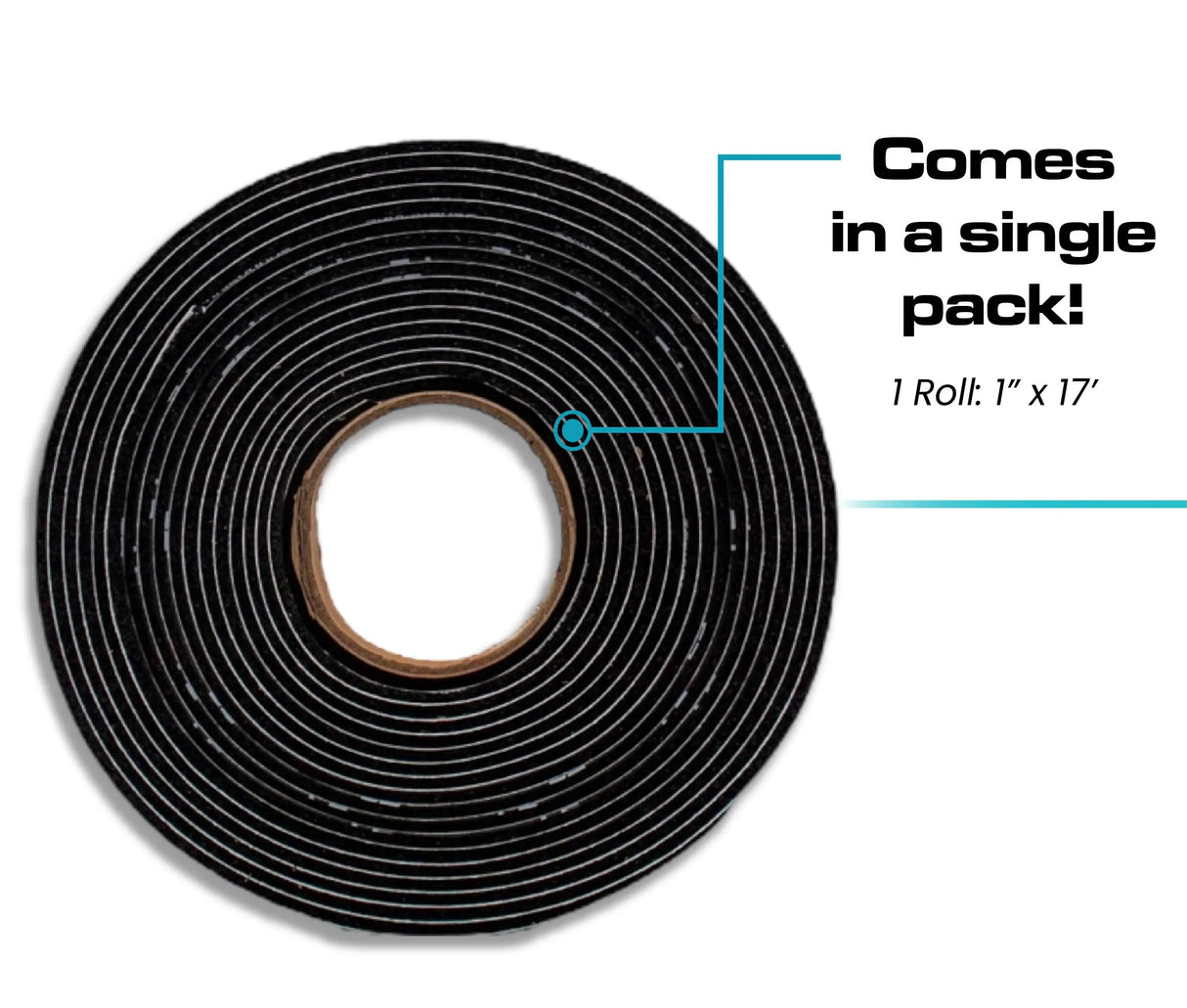 SoundSkins | Silent Strip 1" Sound Deadening Closed Cell Acoustic Foam Tape | SSK-STRIP1 | Rubber Closed Cell Foam (1" Wide) SoundSkins Global