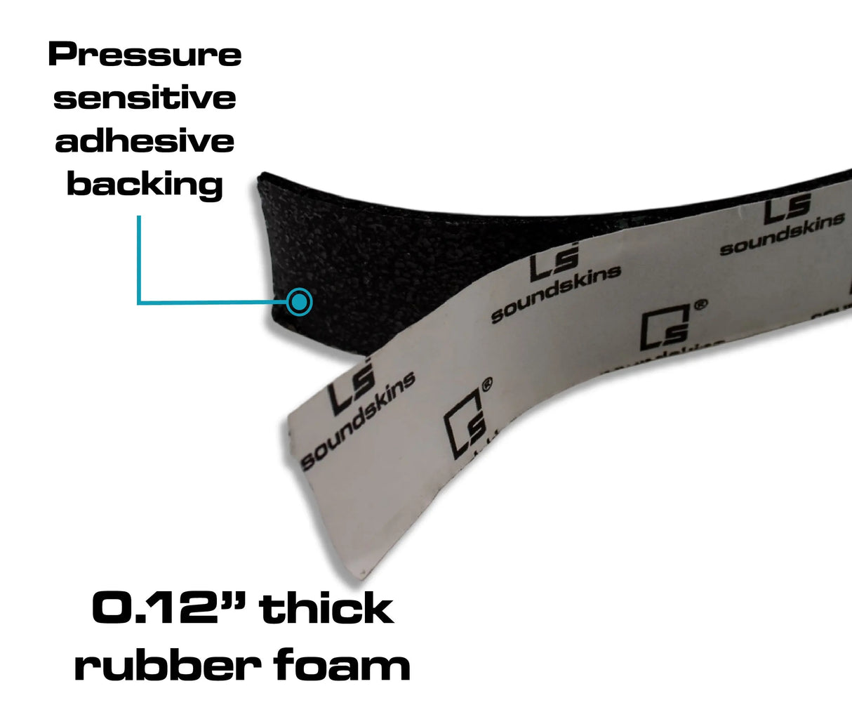 SoundSkins | Silent Strip 1" Sound Deadening Closed Cell Acoustic Foam Tape | SSK-STRIP1 | Rubber Closed Cell Foam (1" Wide) SoundSkins Global