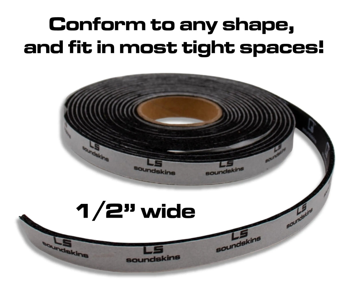 SoundSkins | Silent Strip 1/2" Sound Deadening Closed Cell Acoustic Foam Tape | SSK-STRIP1/2 | Rubber Closed Cell Foam (1/2" Wide) SoundSkins Global