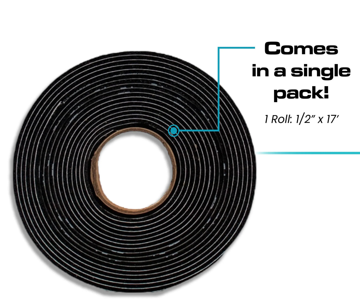 SoundSkins | Silent Strip 1/2" Sound Deadening Closed Cell Acoustic Foam Tape | SSK-STRIP1/2 | Rubber Closed Cell Foam (1/2" Wide) SoundSkins Global