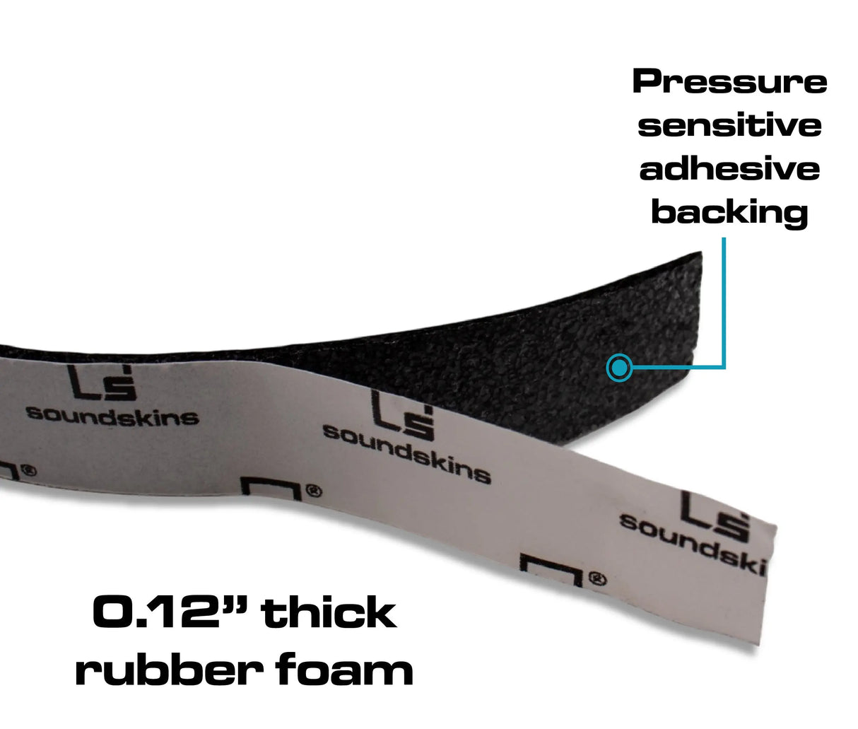 SoundSkins | Silent Strip 3/4" Sound Deadening Closed Cell Acoustic Foam Tape | SSK-STRIP3/4 | Rubber Closed Cell Foam (3/4" Wide) SoundSkins Global