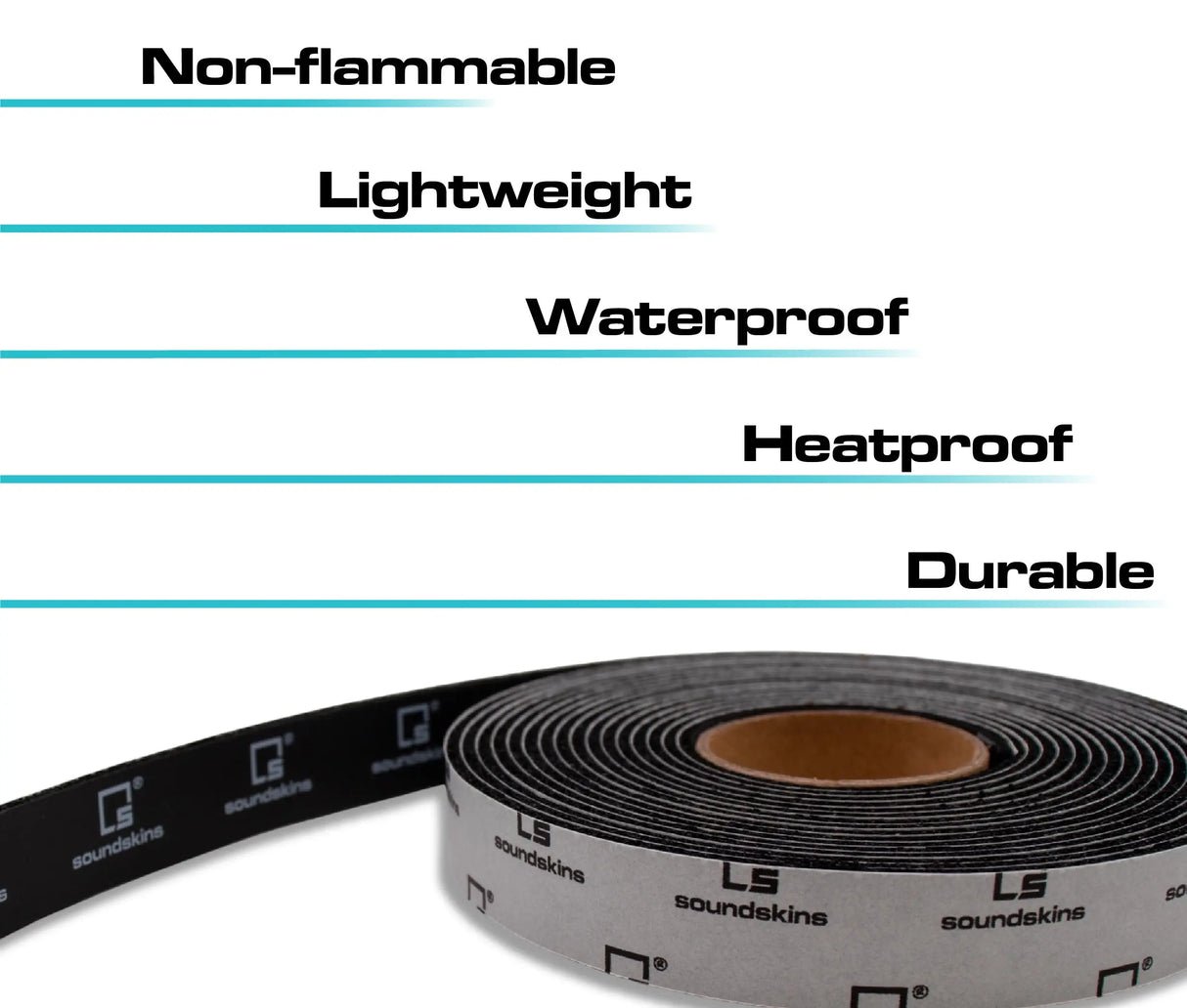 SoundSkins | Silent Strip 3/4" Sound Deadening Closed Cell Acoustic Foam Tape | SSK-STRIP3/4 | Rubber Closed Cell Foam (3/4" Wide) SoundSkins Global