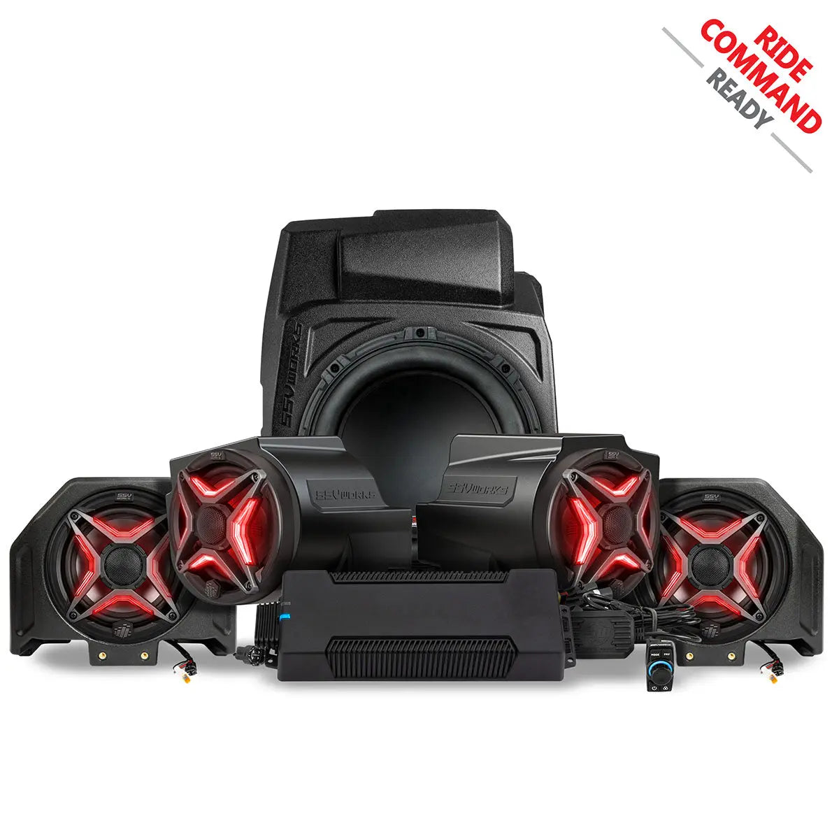 2020-2024 Polaris® RZR PRO Series Phase-5 V-Spec 5-Speaker 1400watt System for Ride Command SSV Works