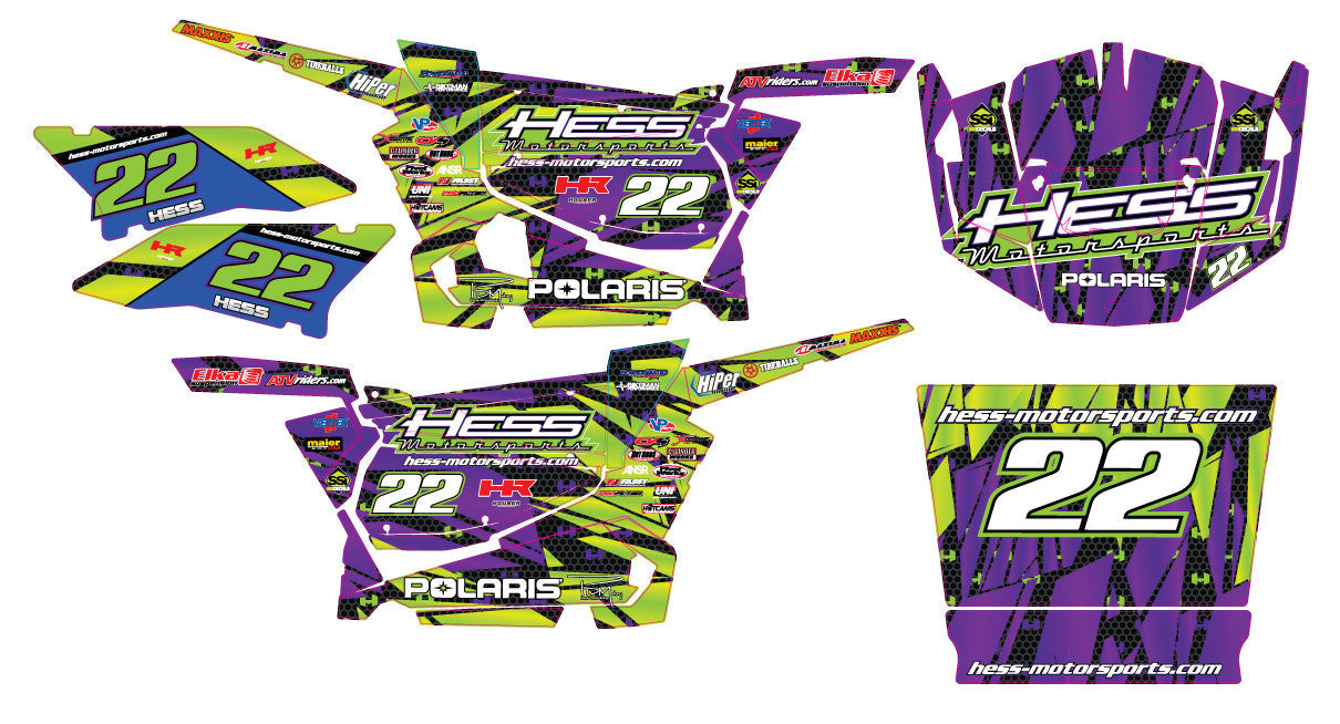 Polaris RZR XP 1000 Graphic Kit - Hess Motorsports Custom Kit