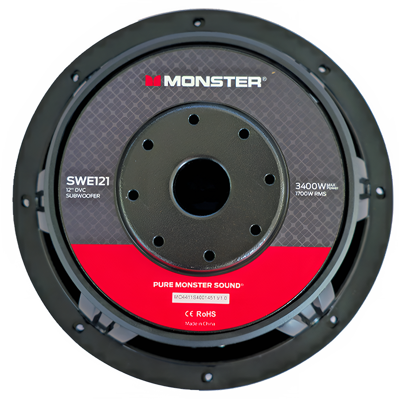 Monster SWE121 12″ 1700W RMS Subwoofer DVC 4-Ohm