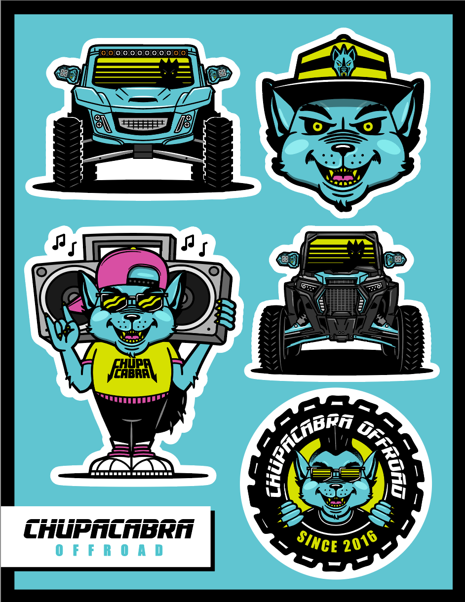 Chupacabra Offroad Sticker Sheet Chupacabra Offroad