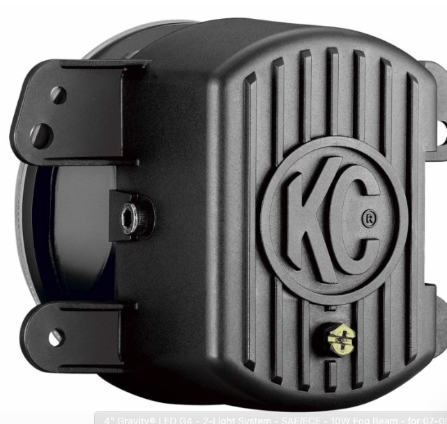 4" Gravity® LED G4- 2 Light System- SAE/ECE- 10W Fog Beam | '07-'09 JK Wrangler