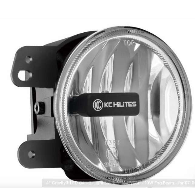 4" Gravity® LED G4- 2 Light System- SAE/ECE- 10W Fog Beam | '07-'09 JK Wrangler