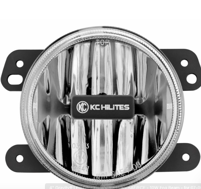 4" Gravity® LED G4- 2 Light System- SAE/ECE- 10W Fog Beam | '07-'09 JK Wrangler
