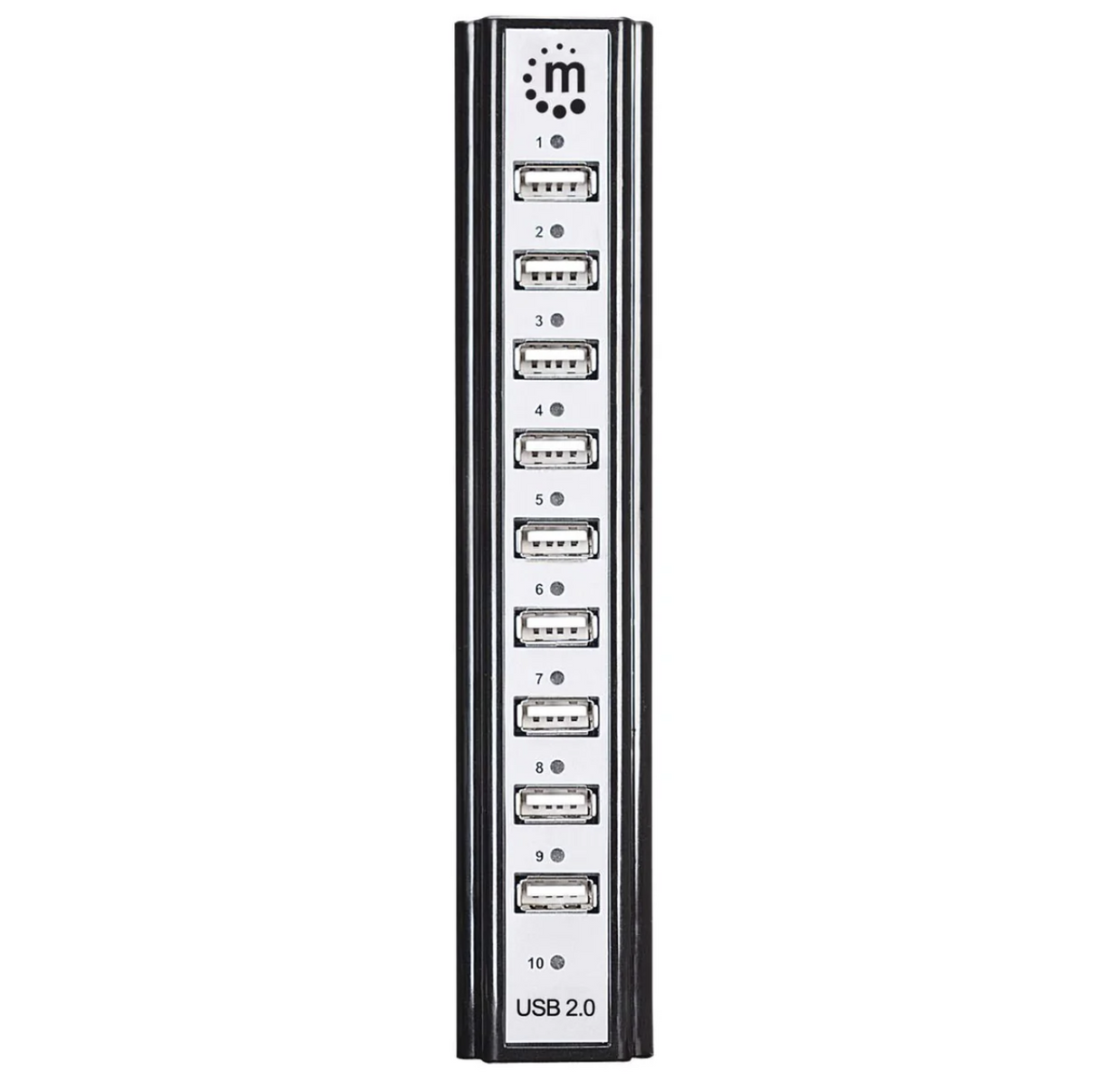 Hi-Speed USB Desktop Hub with 10 USB 2.0 Type-A Ports TekShack