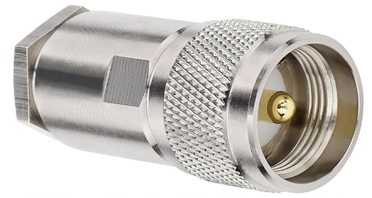 UHF PL-259 1/2" Heliax Connector w/heatshrink TekShack