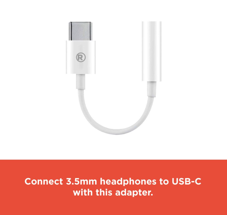 RadioShack Type-C to 3.5mm Adapter - 10.16cm 2605144 Radio Shack