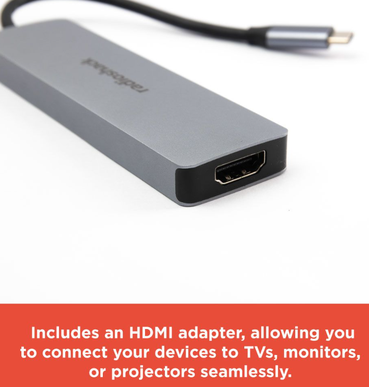 RadioShack 5 Port 2 Type C 2 USB HDMI Type C Adapter 2605172 Radio Shack