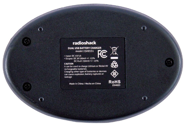 RadioShack Dual USB Battery Charger 2309331 9V Radio Shack