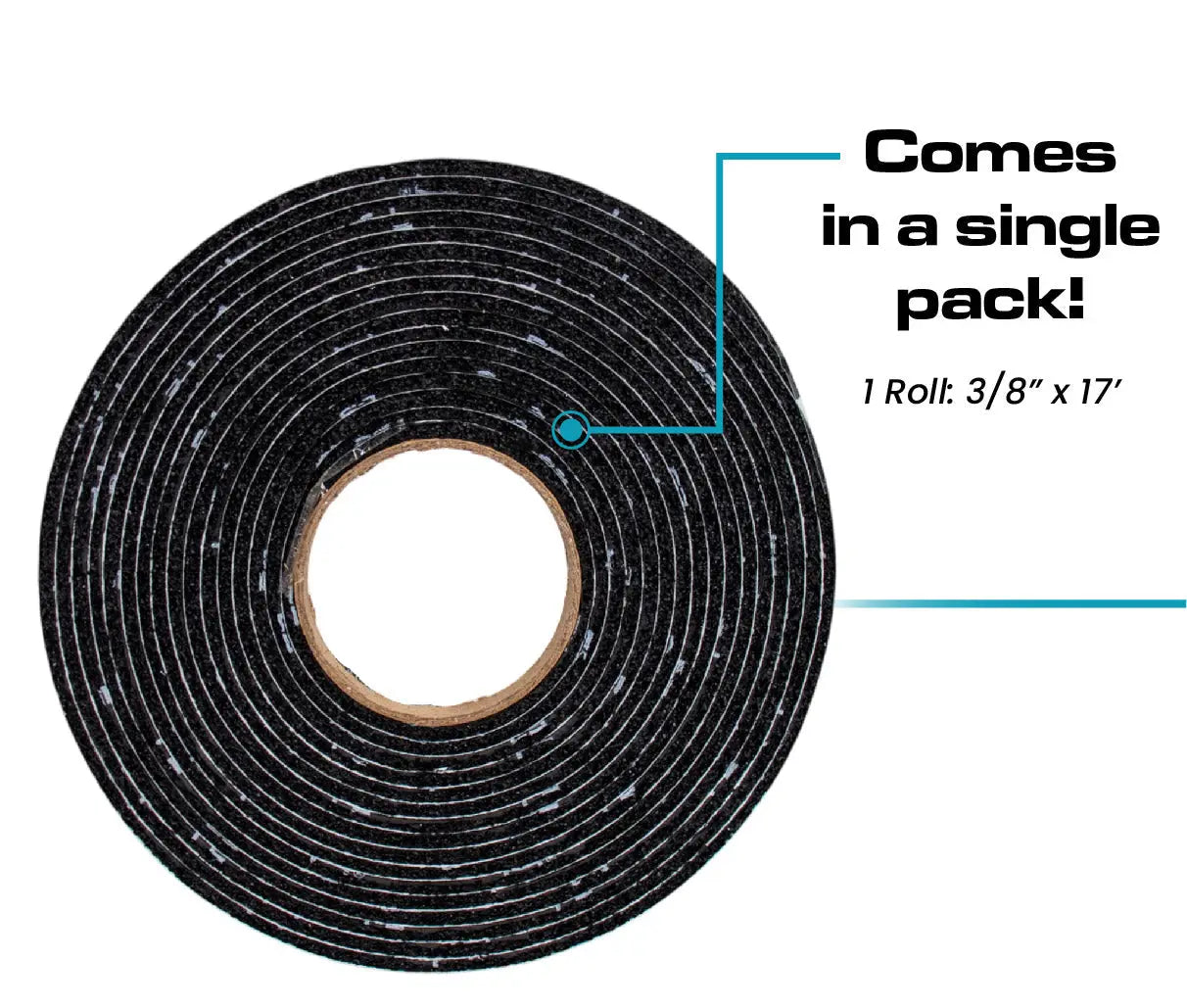 SoundSkins | Silent Strip Sound Deadening Closed Cell Acoustic Foam Tape | SSK-STRIP | Rubber Closed Cell Foam (3/8" Wide) SoundSkins Global