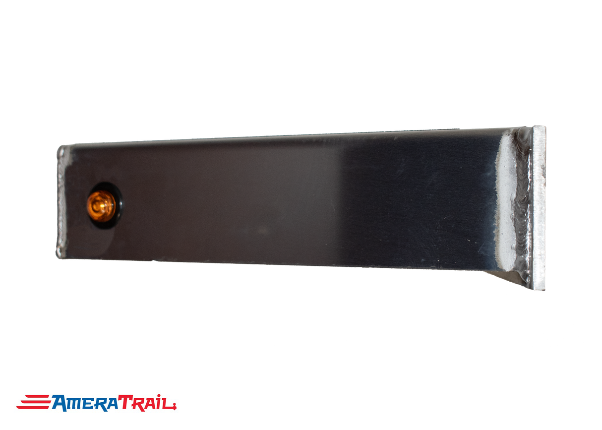 Classic Front STARBOARD Side I Beam Trailer Step, Secures Fender, Includes Non-Skid Reflective Tape, and Led Light