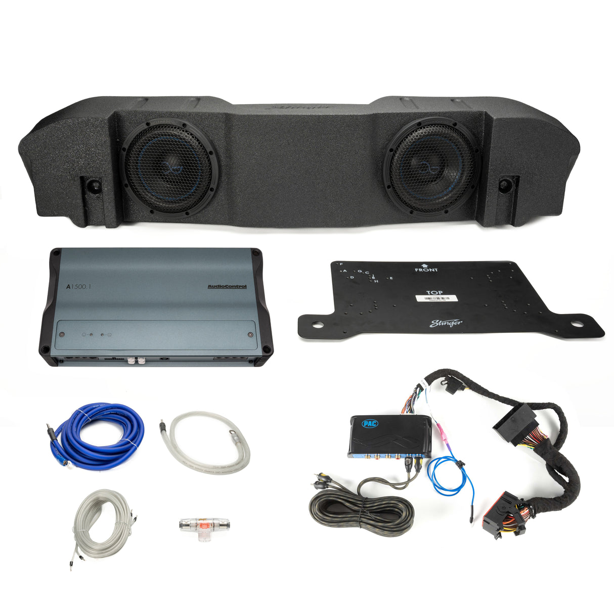 Stinger Plug & Play Mono Amp & Sub Bundle I '20- '23 Jeep JT Gladiators