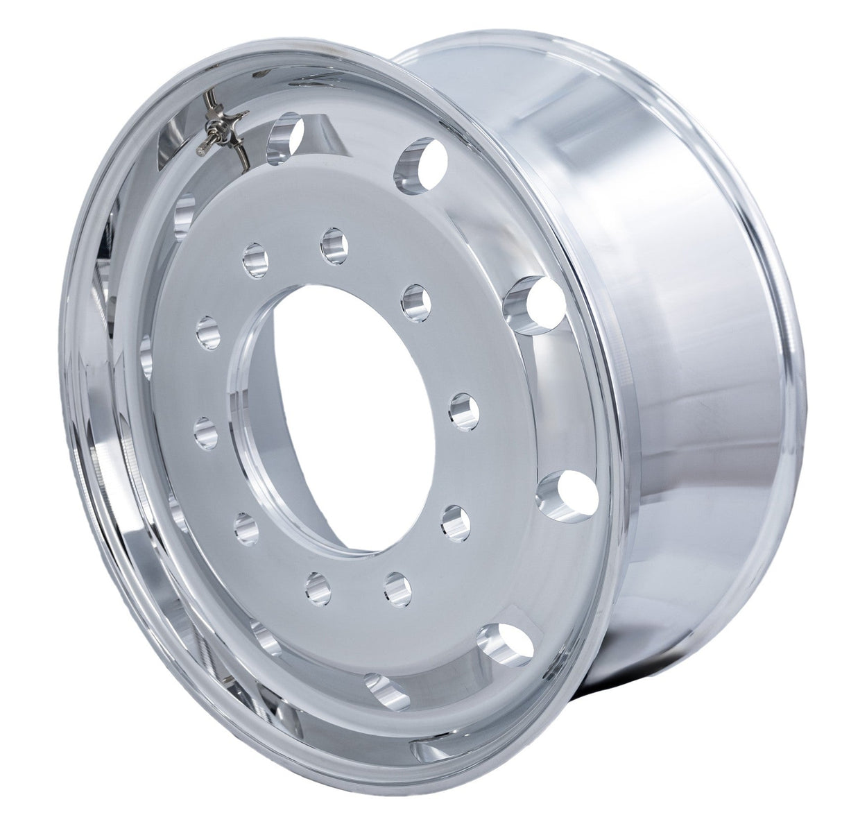 22.5x9 Truck Wheels Flat Face 4pcs Forged Aluminum Rims $342 each BULK PRICE Polished Front Hub Pilot