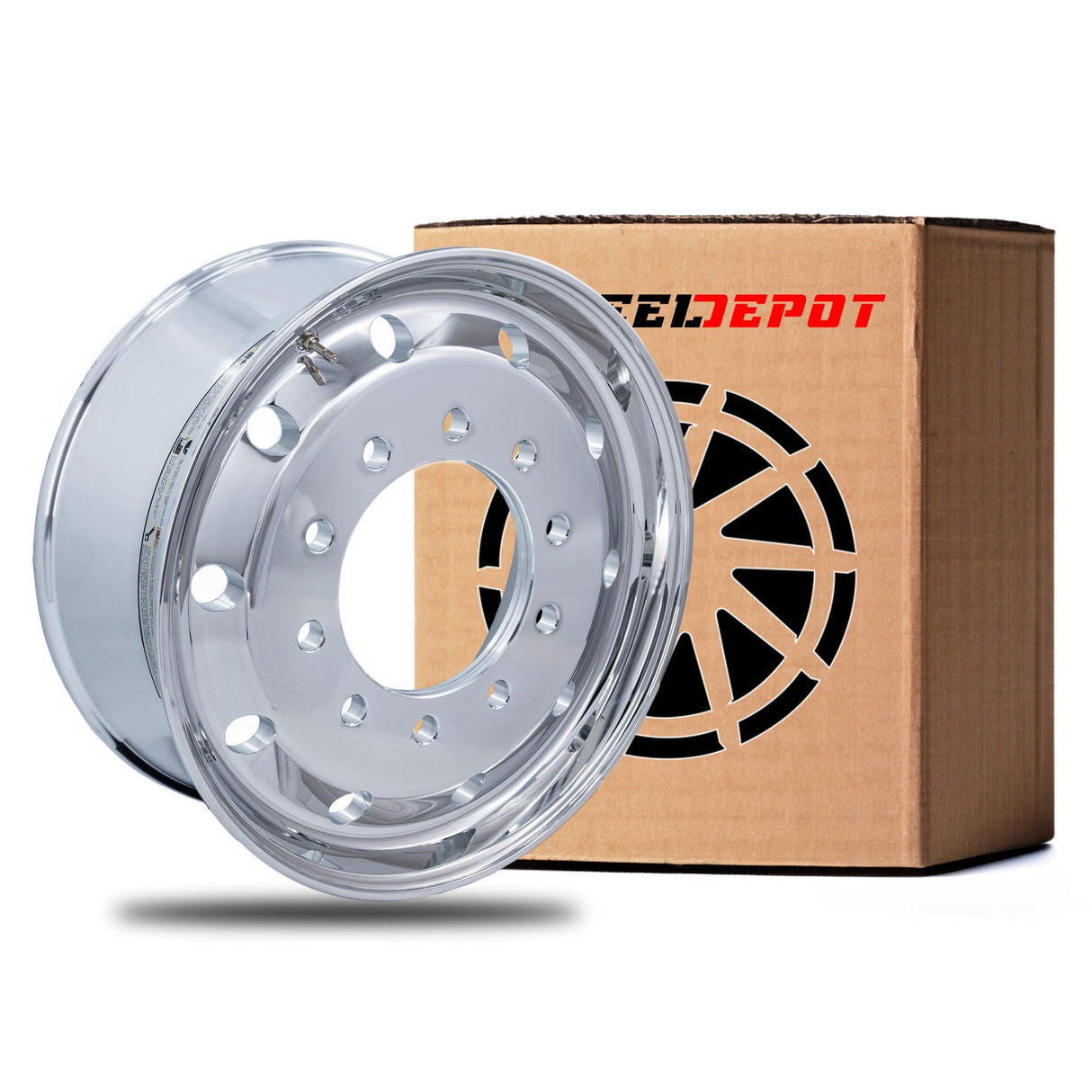 22.5x9 Truck Wheels Flat Face 4pcs Forged Aluminum Rims $342 each BULK PRICE Polished Front Hub Pilot