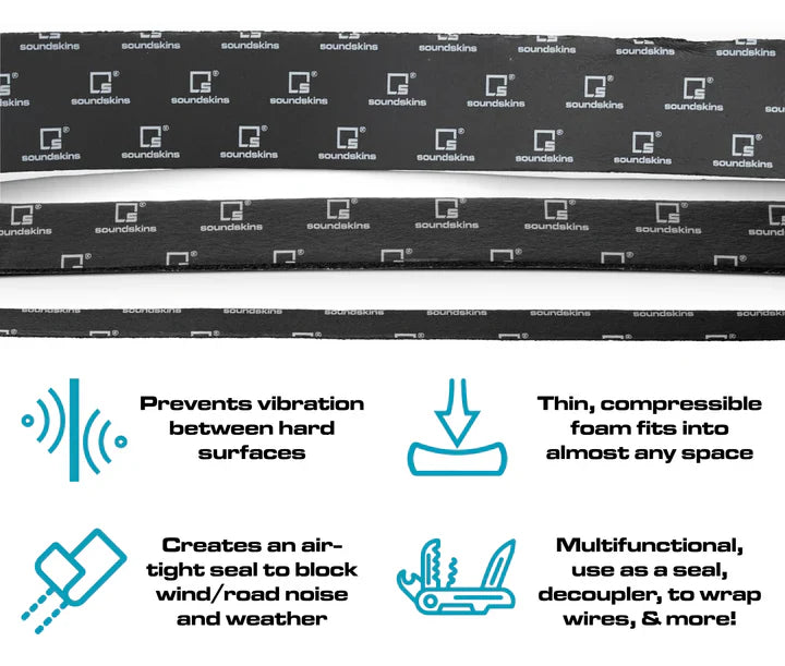 SoundSkins SSK-Tape | Foam Tape Sound Deadening Kit | Universal Fitment