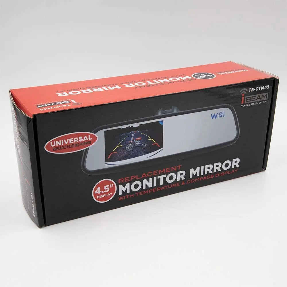 iBEAM TE-CTM45 4.5 Inch Compass/Temp Mirror Monitor
