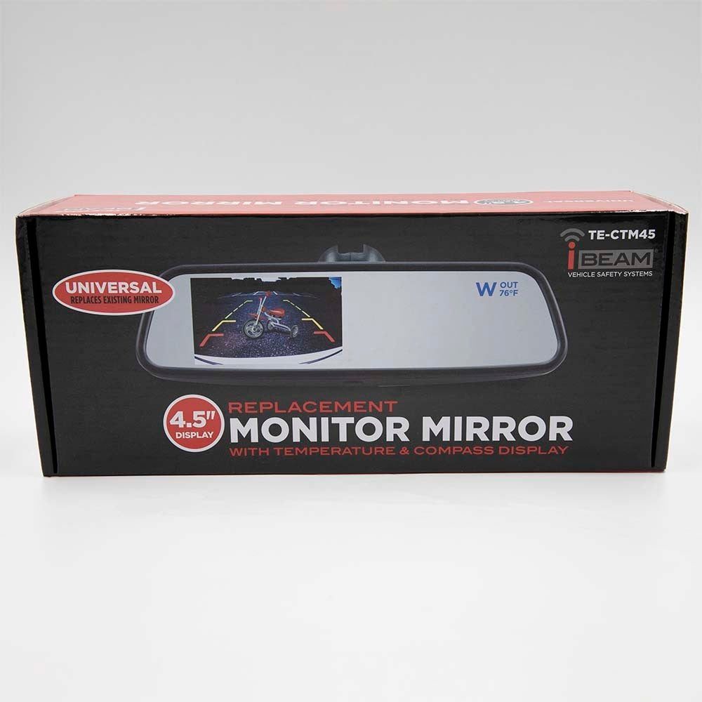 iBEAM TE-CTM45 4.5 Inch Compass/Temp Mirror Monitor iBEAM