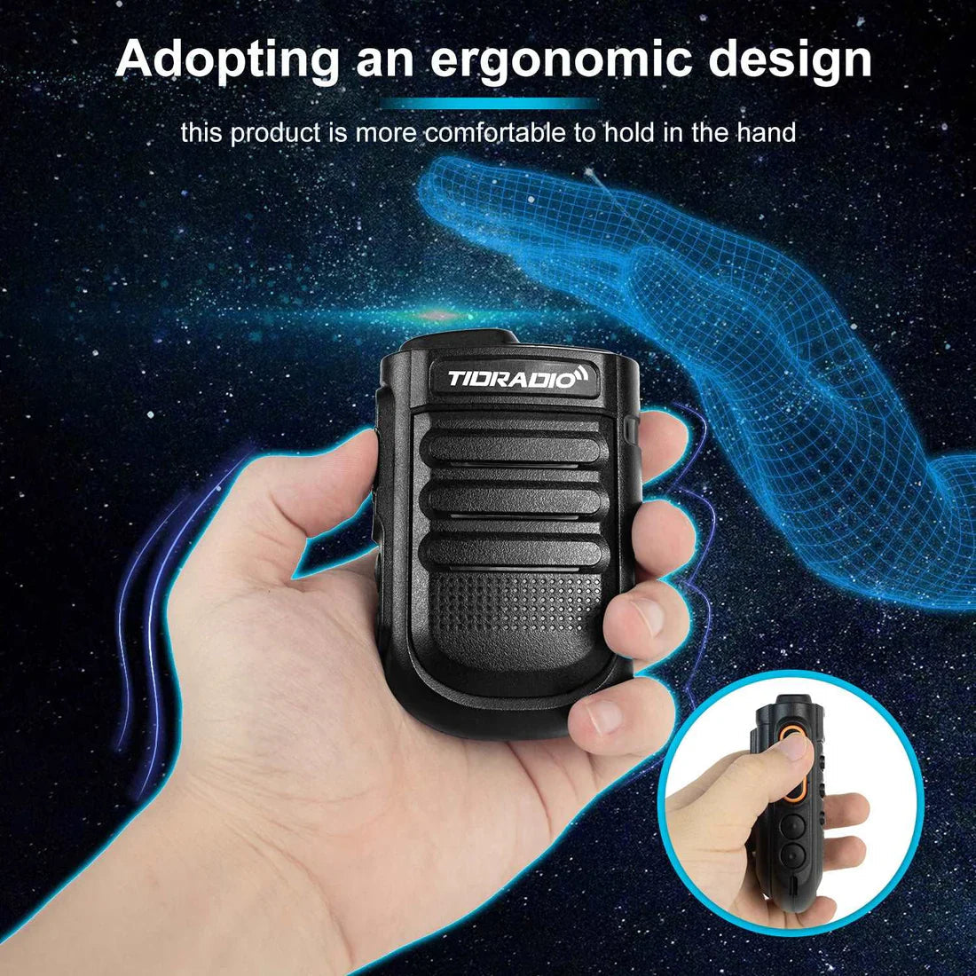 TIDRADIO Wireless Bluetooth Speaker Mic TIDRadio