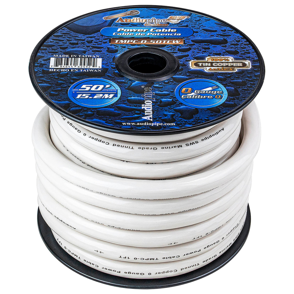Marine 0 Gauge Power Cable (TMPC-0-50TCW) Audiopipe