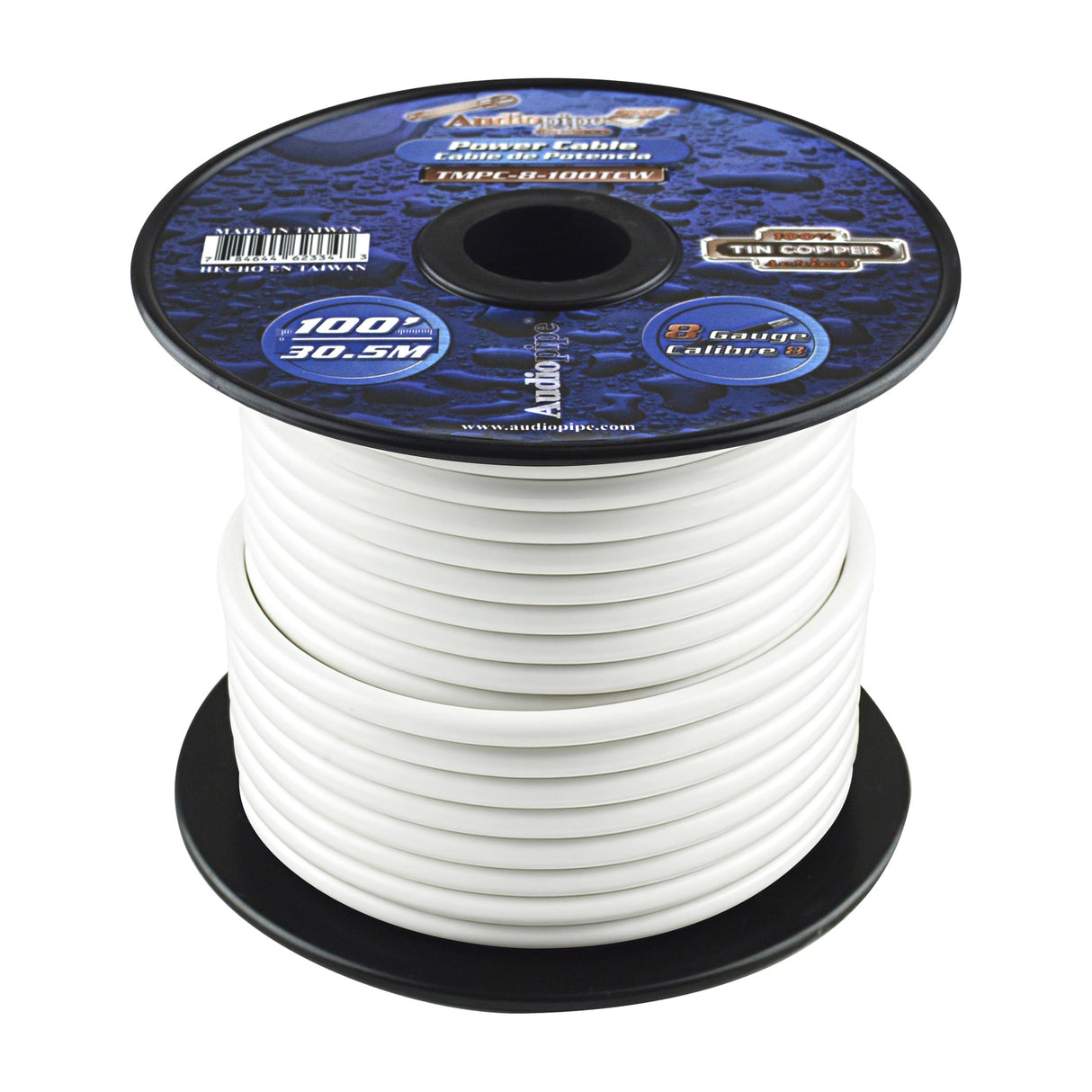 Marine 8 Gauge Power Cable (TMPC-8-100TCW) Audiopipe