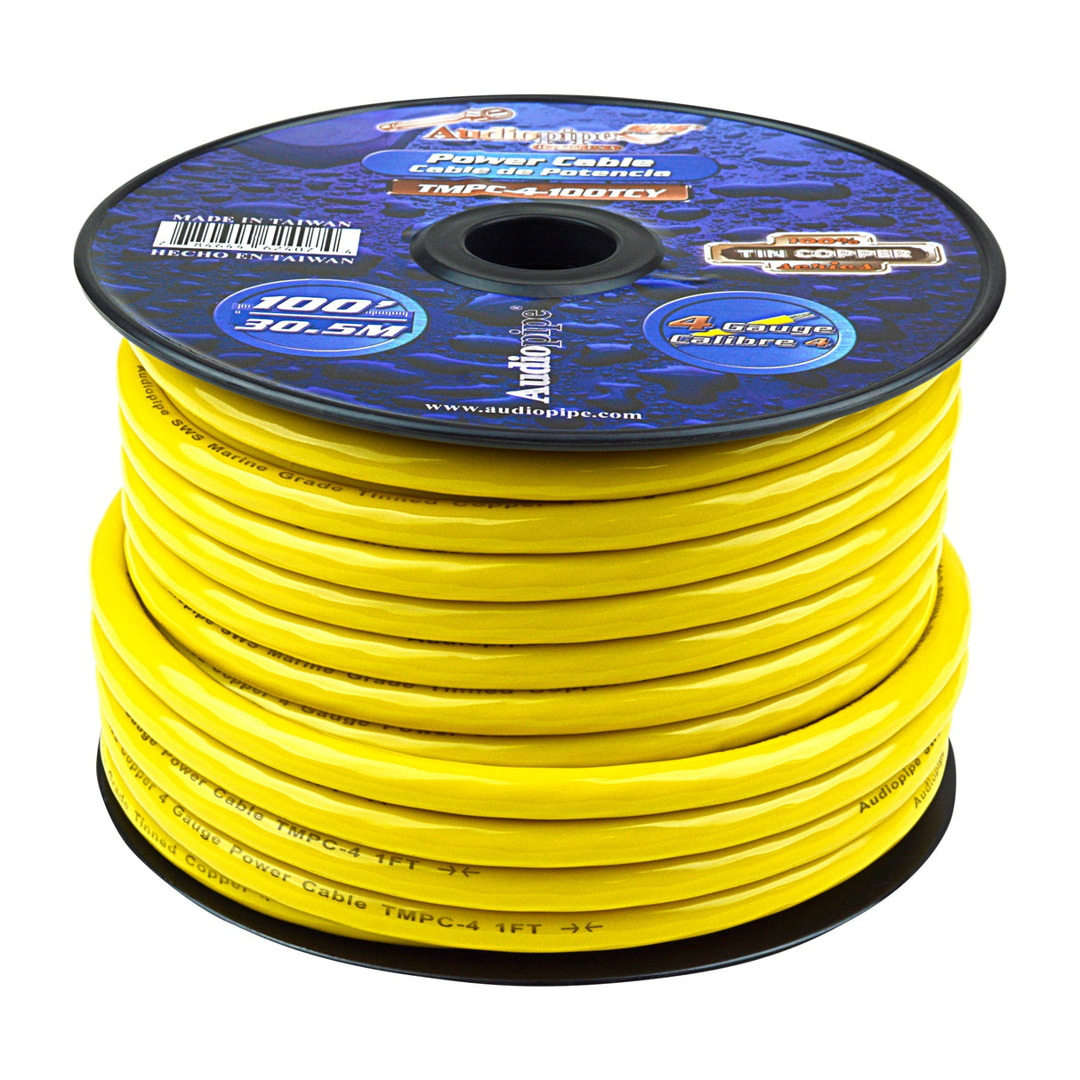 Marine 4 Gauge Power Cable (TMPC-4-100TCY) Audiopipe