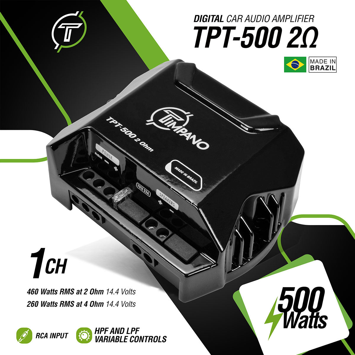 TPT-500 2 Ohm Amplifier Timpano Audio