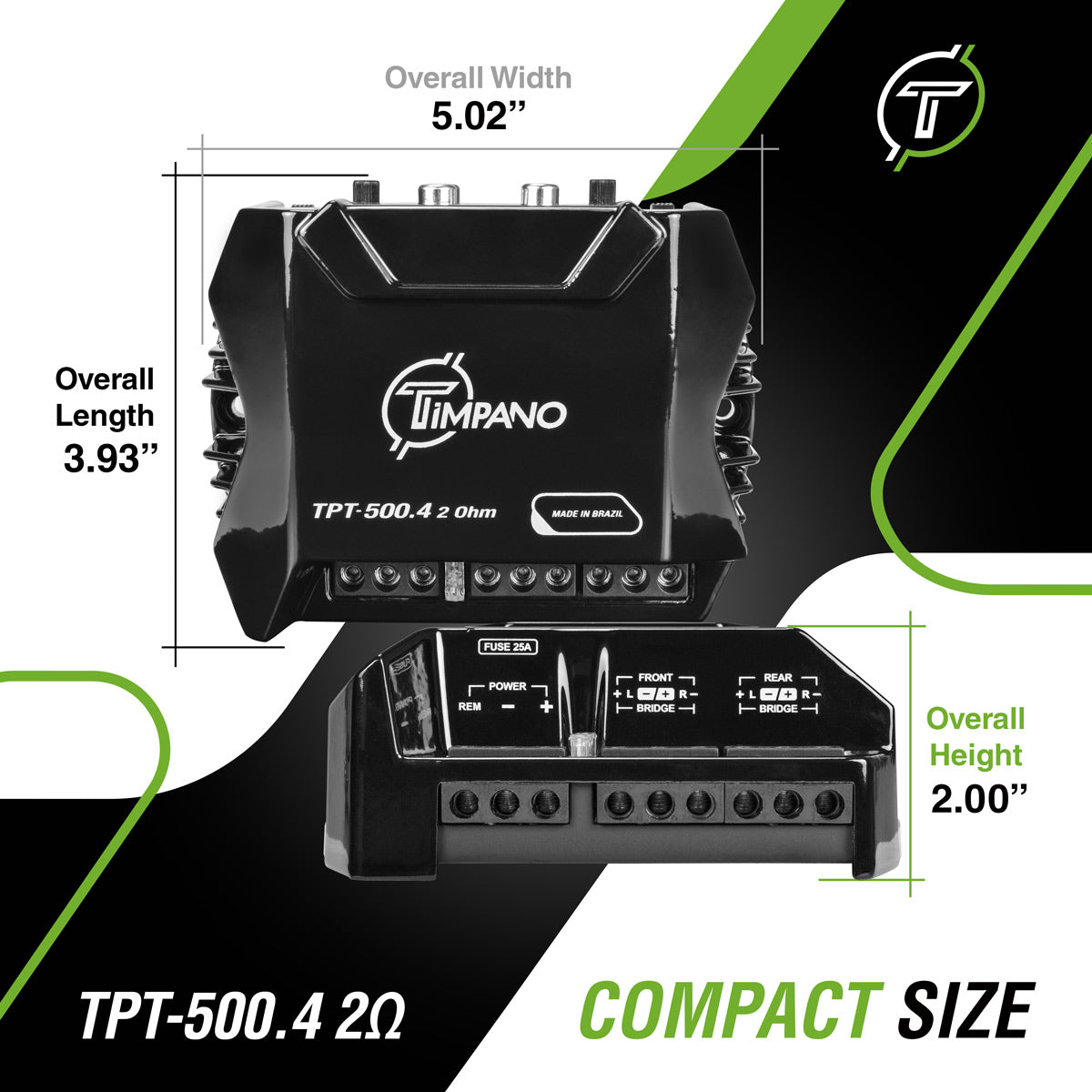TPT-500.4 2 Ohm Amplifier Timpano Audio