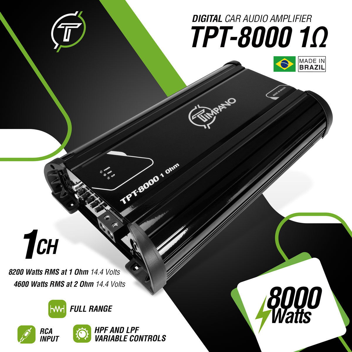 TPT-8000 1 Ohm Amplifier Timpano Audio