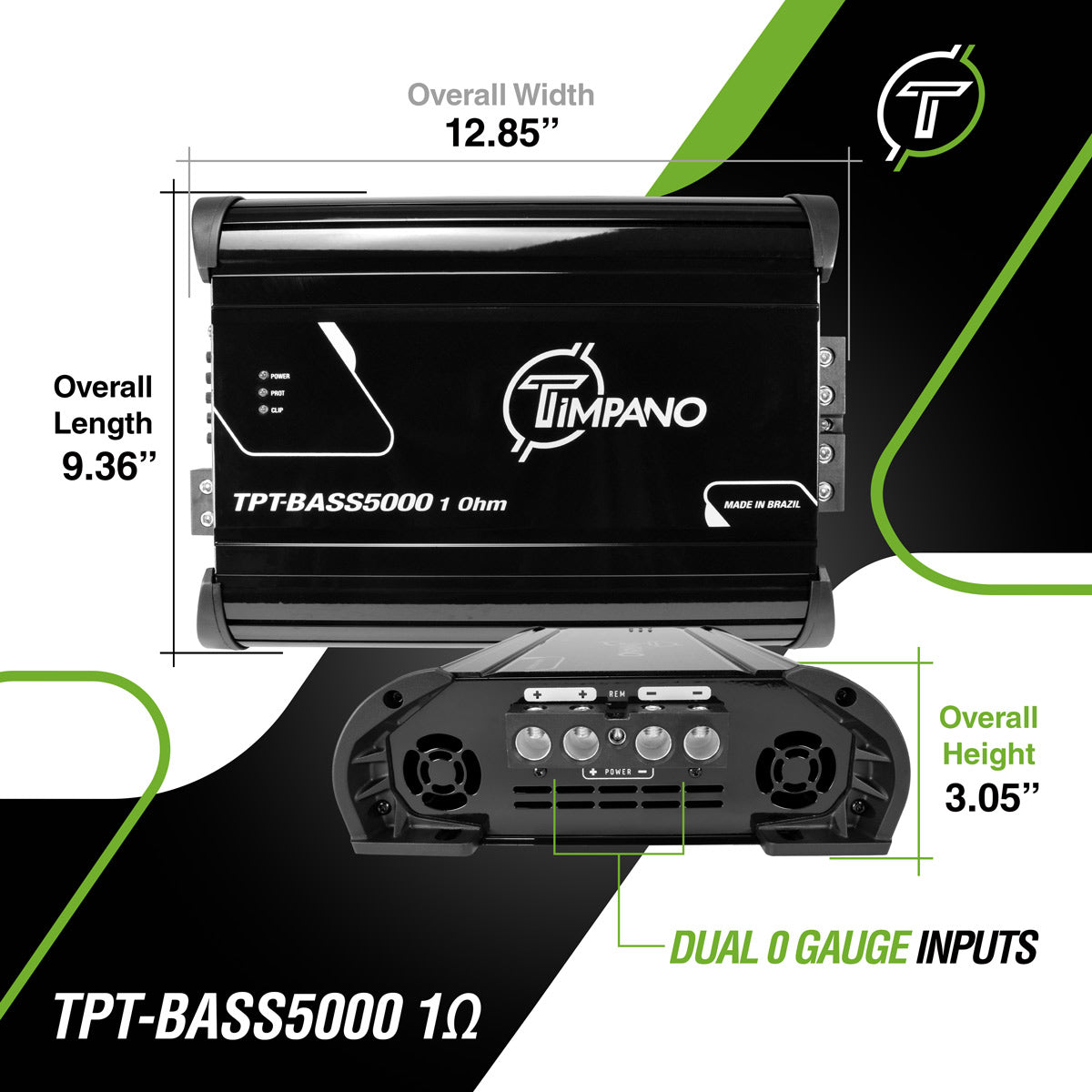 TPT-BASS5000 1 Ohm Amplifier Timpano Audio