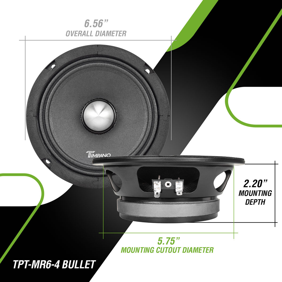 TPT-MR6-4 BULLET Midrange Timpano Audio