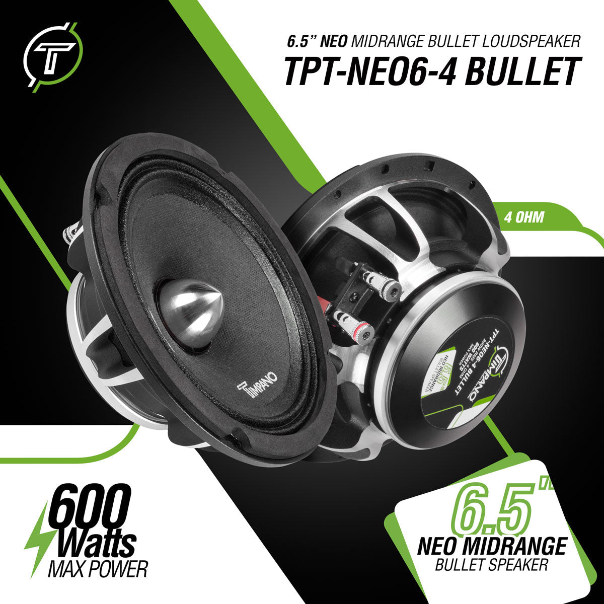 TPT-NEO6-4 BULLET Midrange Timpano Audio