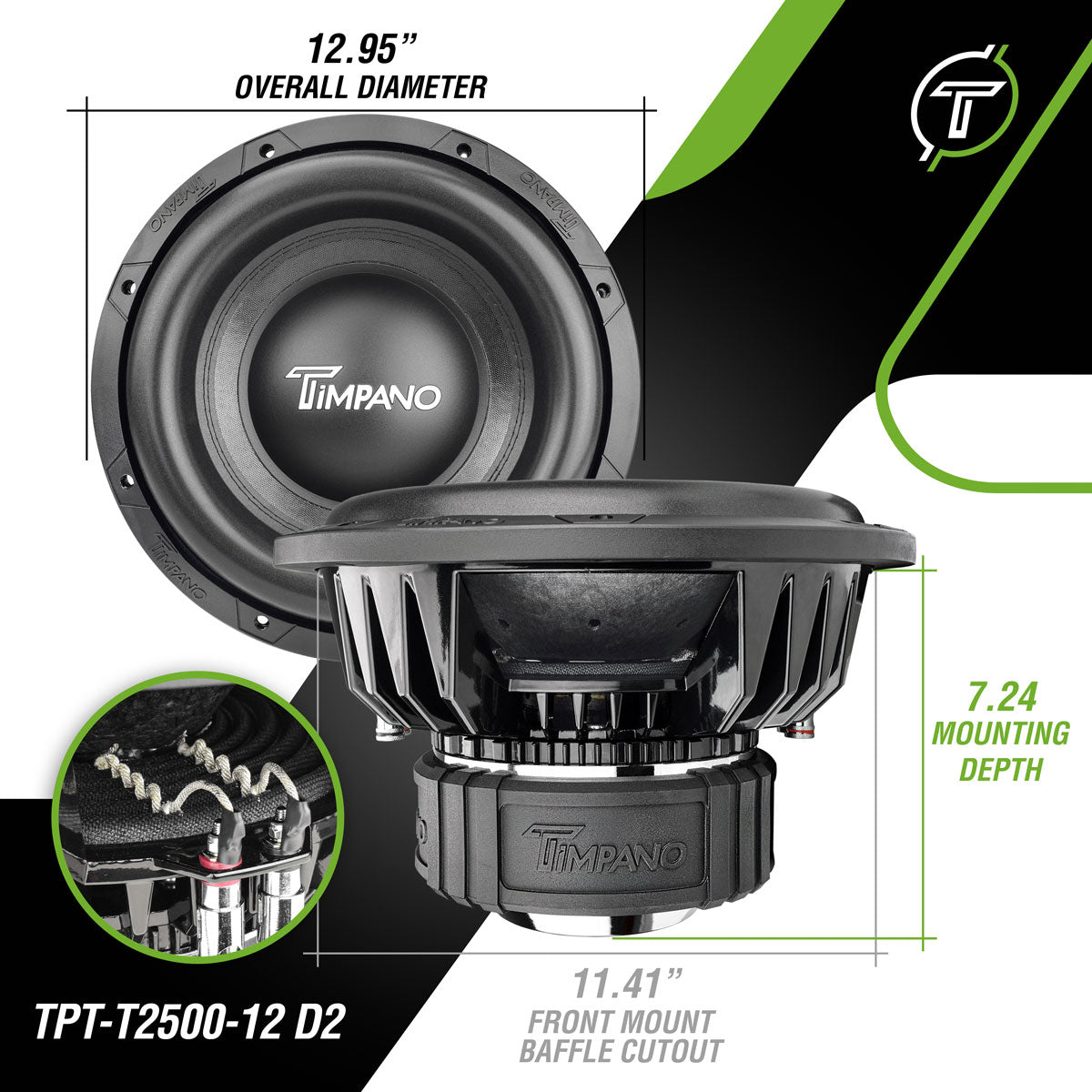 TPT-T2500-12 D2 Subwoofer Timpano Audio