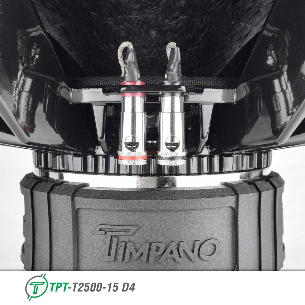 Timpano 15″ Car Audio Subwoofer 2500 Watts Dual 4 Ohm TPT-T2500-15 D4 High Performance Timpano