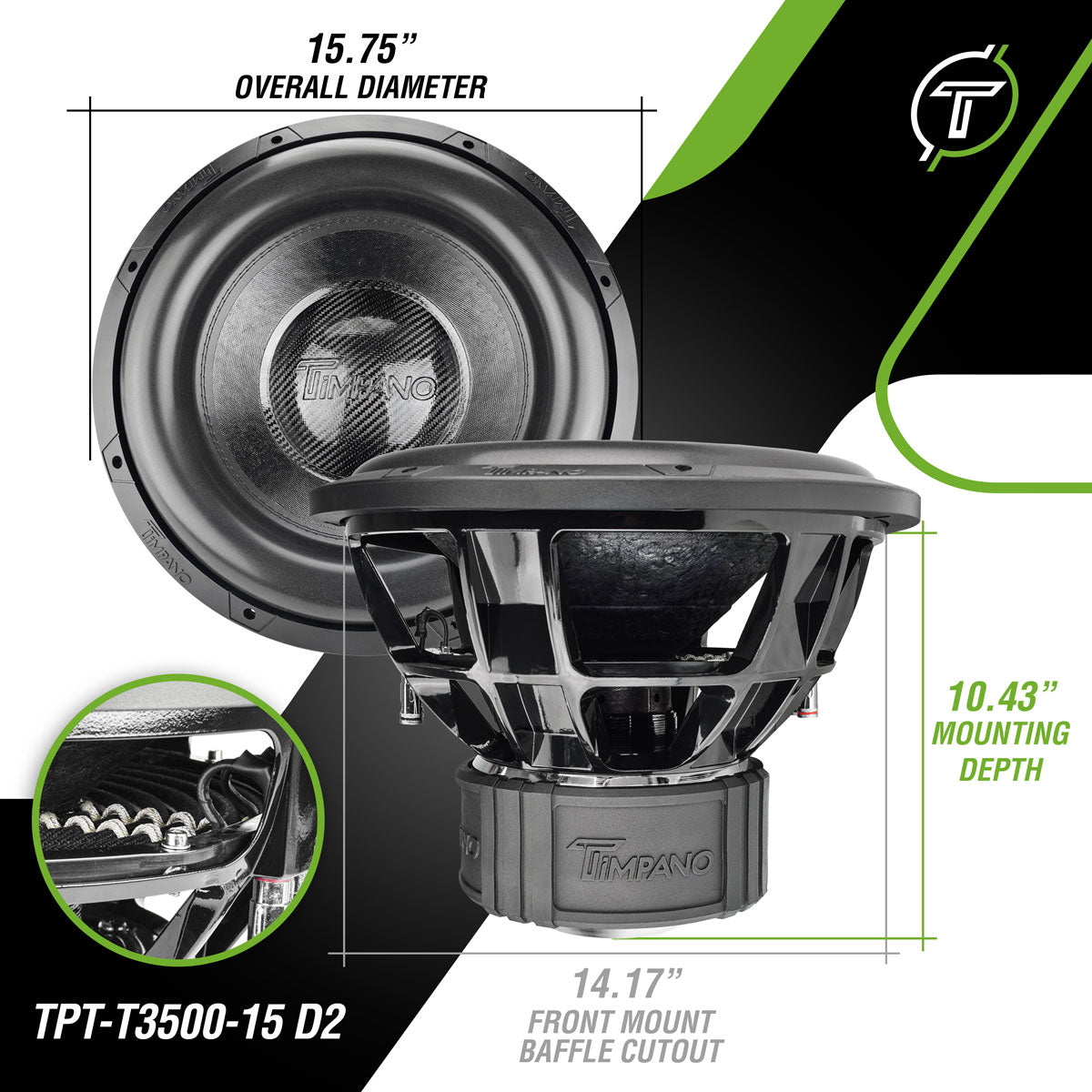 TPT-T3500-15 D2 Subwoofer Timpano Audio