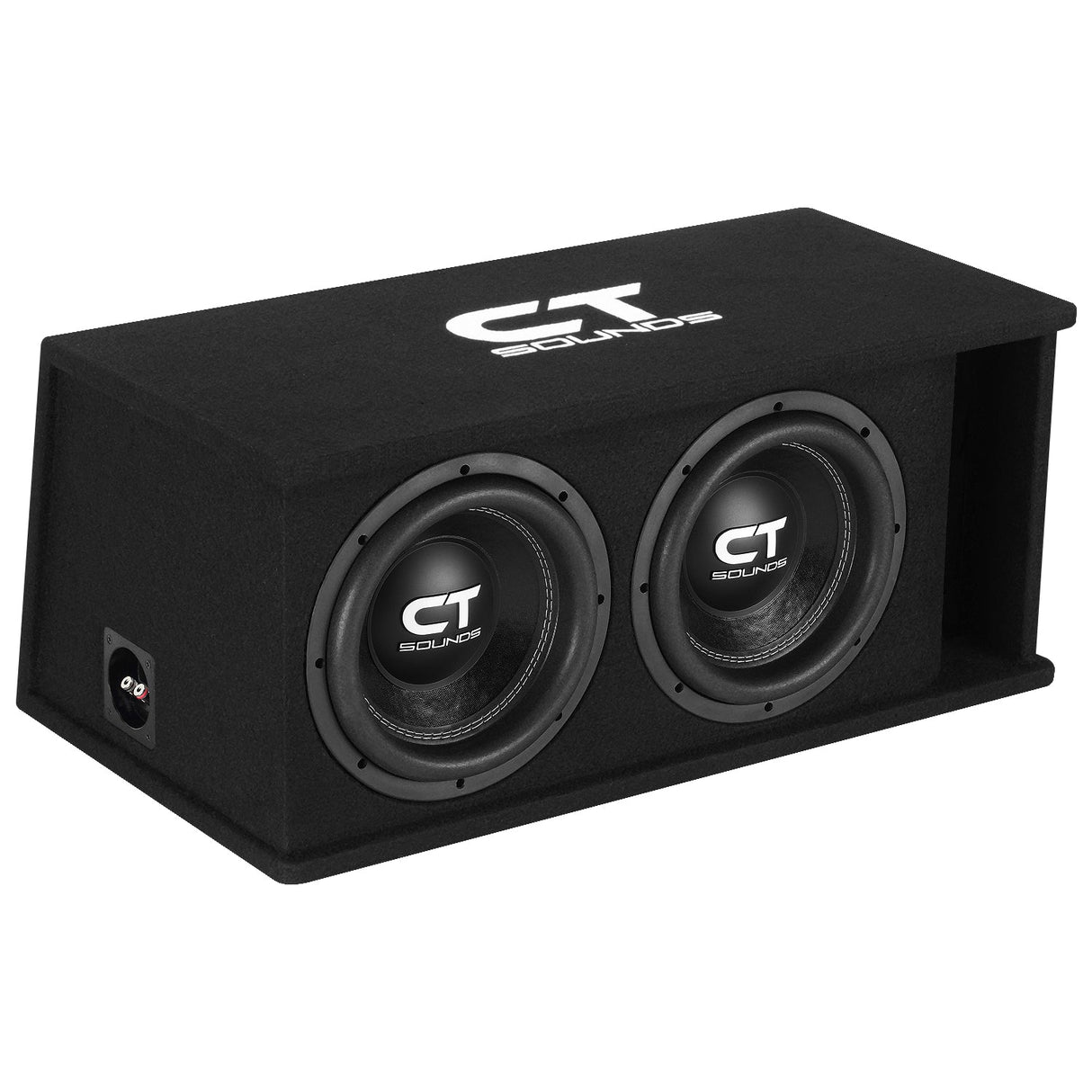 Dual 10" 2600W Complete Bass Package w/ Sub Box, Amp, & Wiring Kit CT Sounds