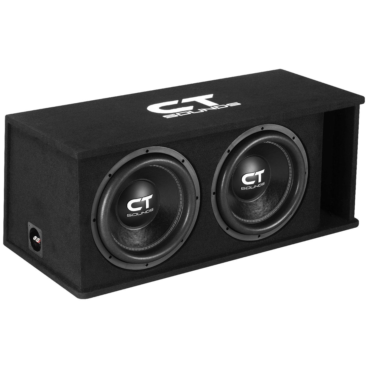 Dual 12" 2600W Complete Bass Package w/ Sub Box, Amp, & Wiring Kit CT Sounds