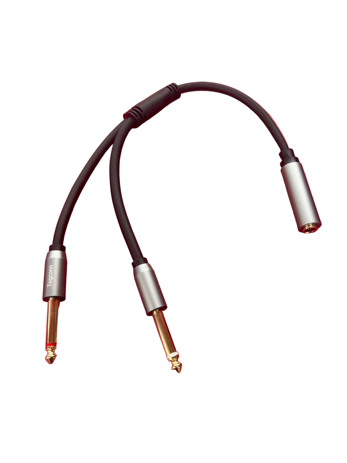 Stereo Splitter Y Cable 1 Feet, 6.35mm Female Plug to Dual 6.35mm Male Generic