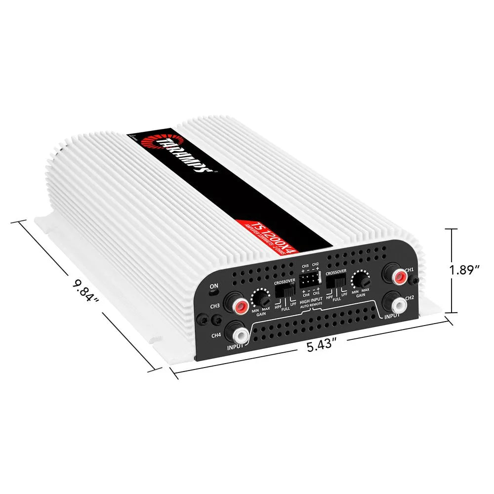 Taramps TS1200X4 V2 1200W RMS 4-Channel Amplifier 2-Ohm