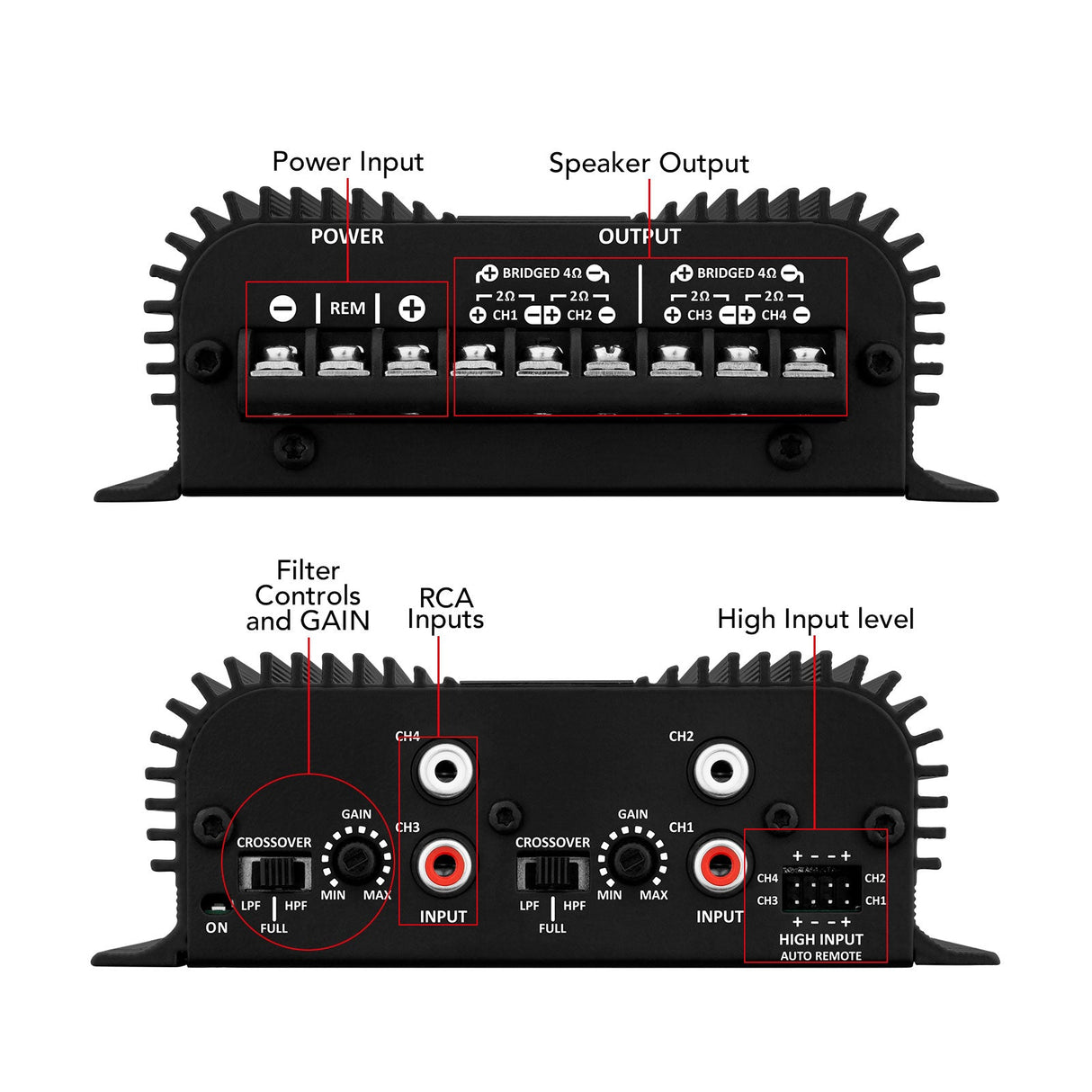 Taramps TS 400X4 HIGH LEVEL INPUT Car Audio Amplifier | NEW SMALL SIZE! Taramps US