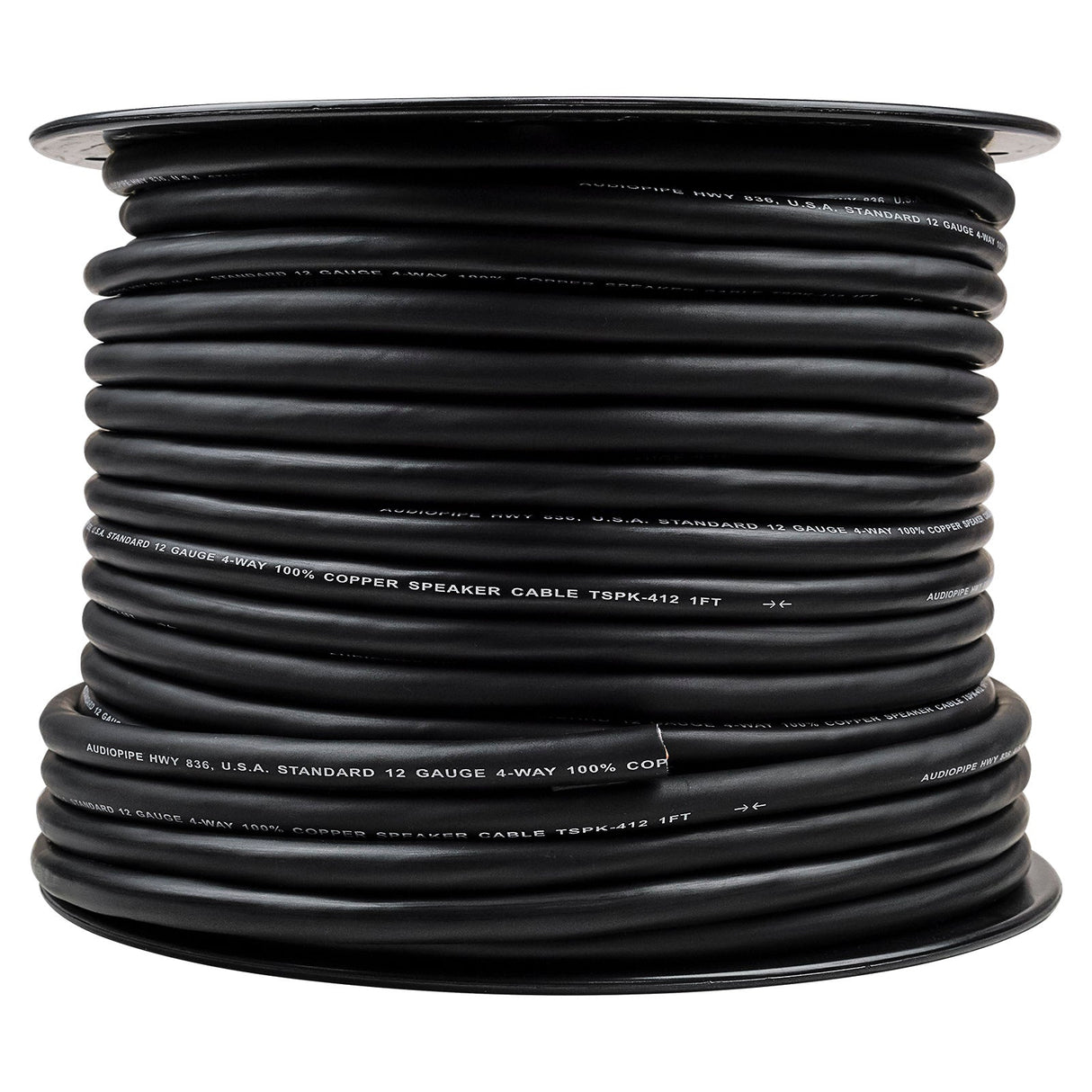 250Ft Speaker Cable, 12 AWG, 4 Conductors (TSPK-412-250) Audiopipe
