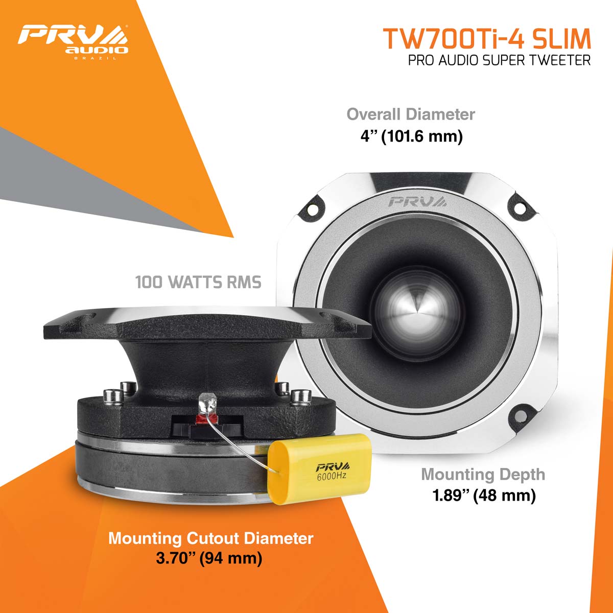 PRV TW700Ti-4 SLIM (PAIR) PRV Audio