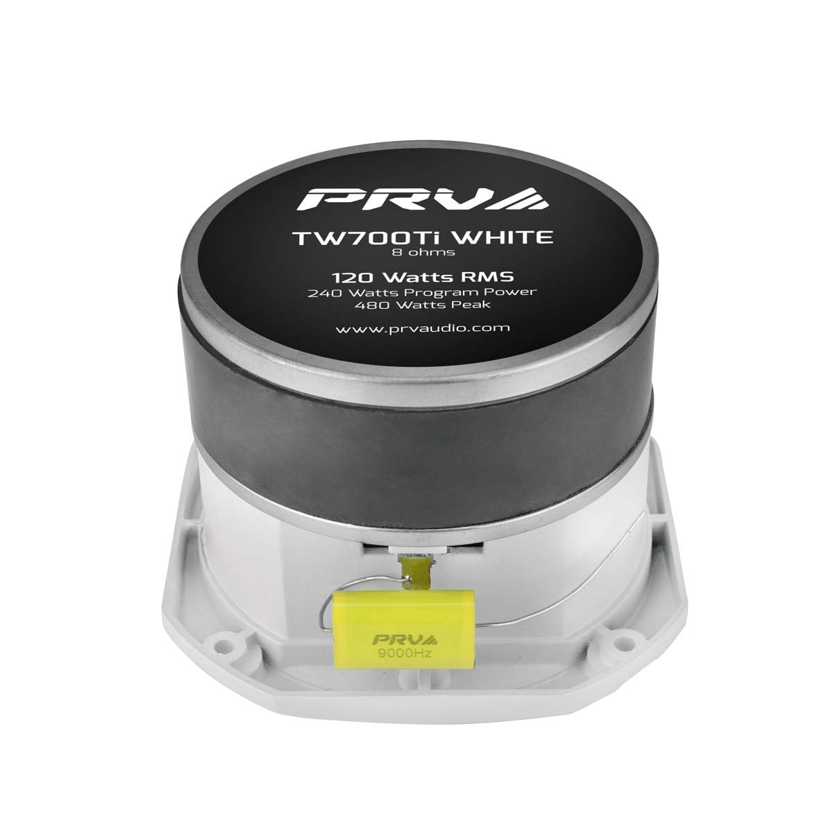 PRV Audio TW700Ti Titanium Bullet Super Tweeter 8 Ohm White