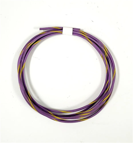 TXL 18 AWG AUTOMOTIVE WIRE PURPLE W/ YELLOW STRIPE