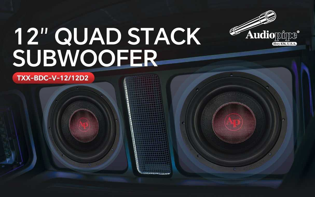 12" Quinta Stack Composite Cone Subwoofer (TXX-BDC-V-12D2) Audiopipe