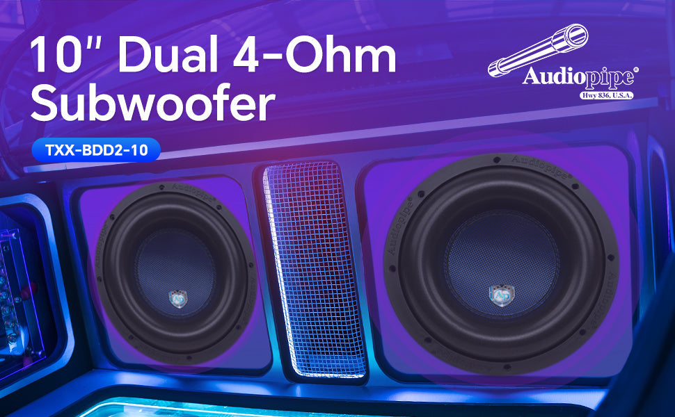 10” Double Stack High Power Subwoofer (TXX-BDD2-10) Audiopipe